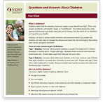 Questions and Answers about Diabetes (Fact Sheet)