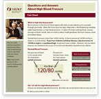 Questions and Answers about High Blood Pressure (Fact Sheet)