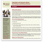 Questions and Answers about the Kidneys and Kidney Disease (Fact Sheet)